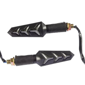 Par De Pisca De Led Torre Sequencial Preto Modelo Universal