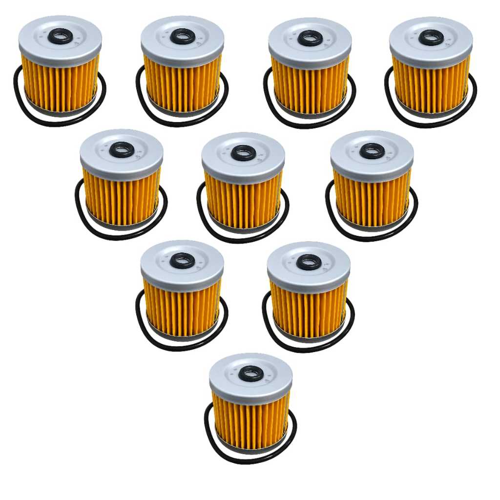 10x Filtro De Óleo Suzuki Yes 125 Intruder Apache 150 Kasinski Burgman Comet 250 (C/Anel Oring)