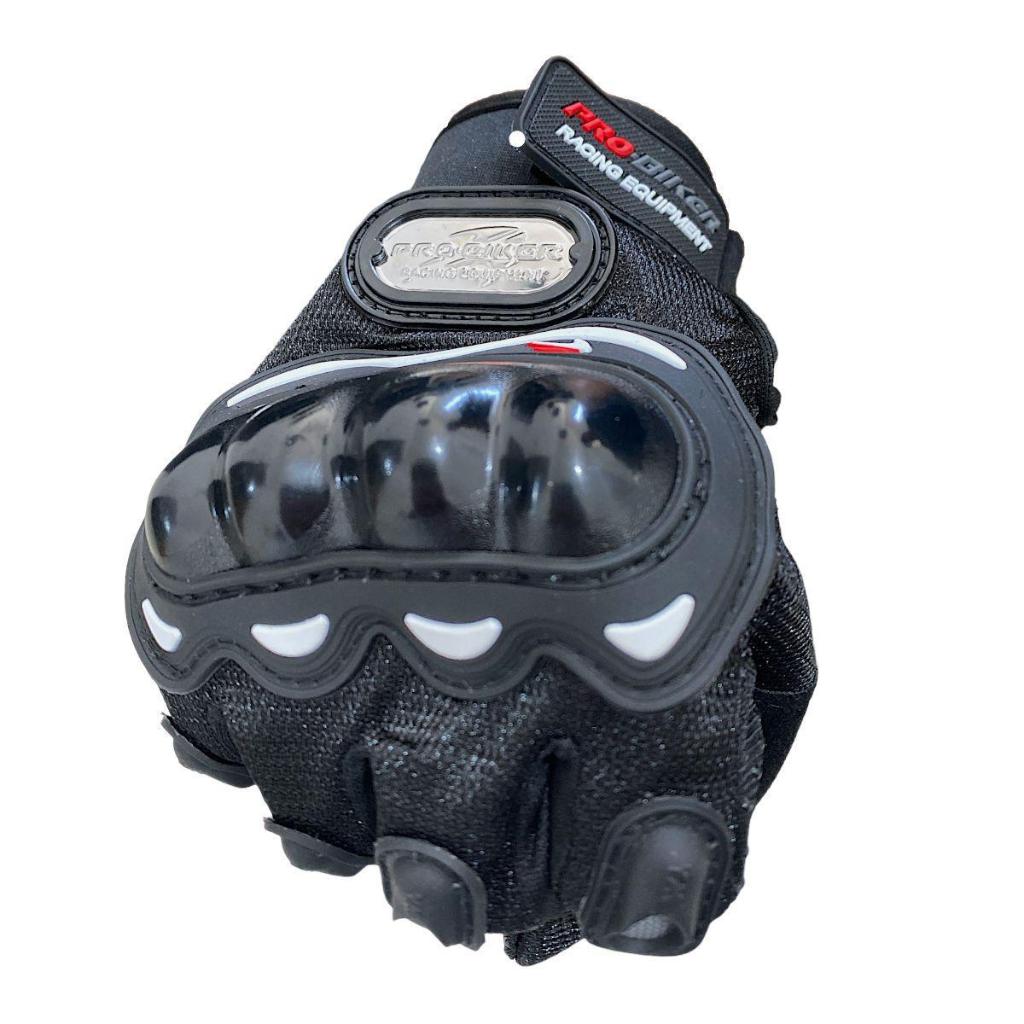 kit Luva Com Proteção + Touca Ninja Balaclava Motocros Motoqueiro Moto