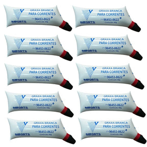 10x Unidades Graxa Branca Moto Corrente Transmissão 80g