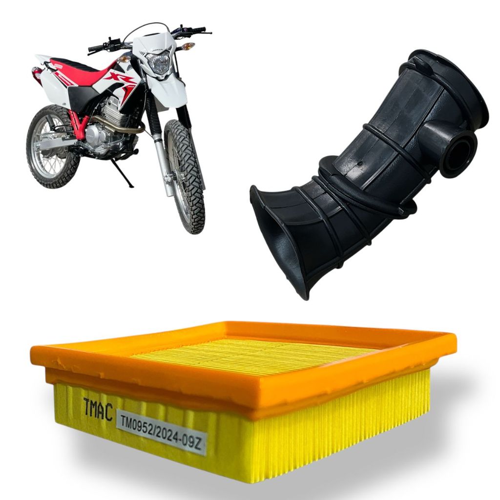 Kit Filtro De Ar + Condutor De Ar Honda Xr 250 Tornado 2001 2002 Até 2008