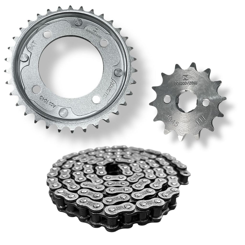 1 Kit Relação Transmissão Aço-1045 Honda Pop 110i 2016 2017 Até 2020