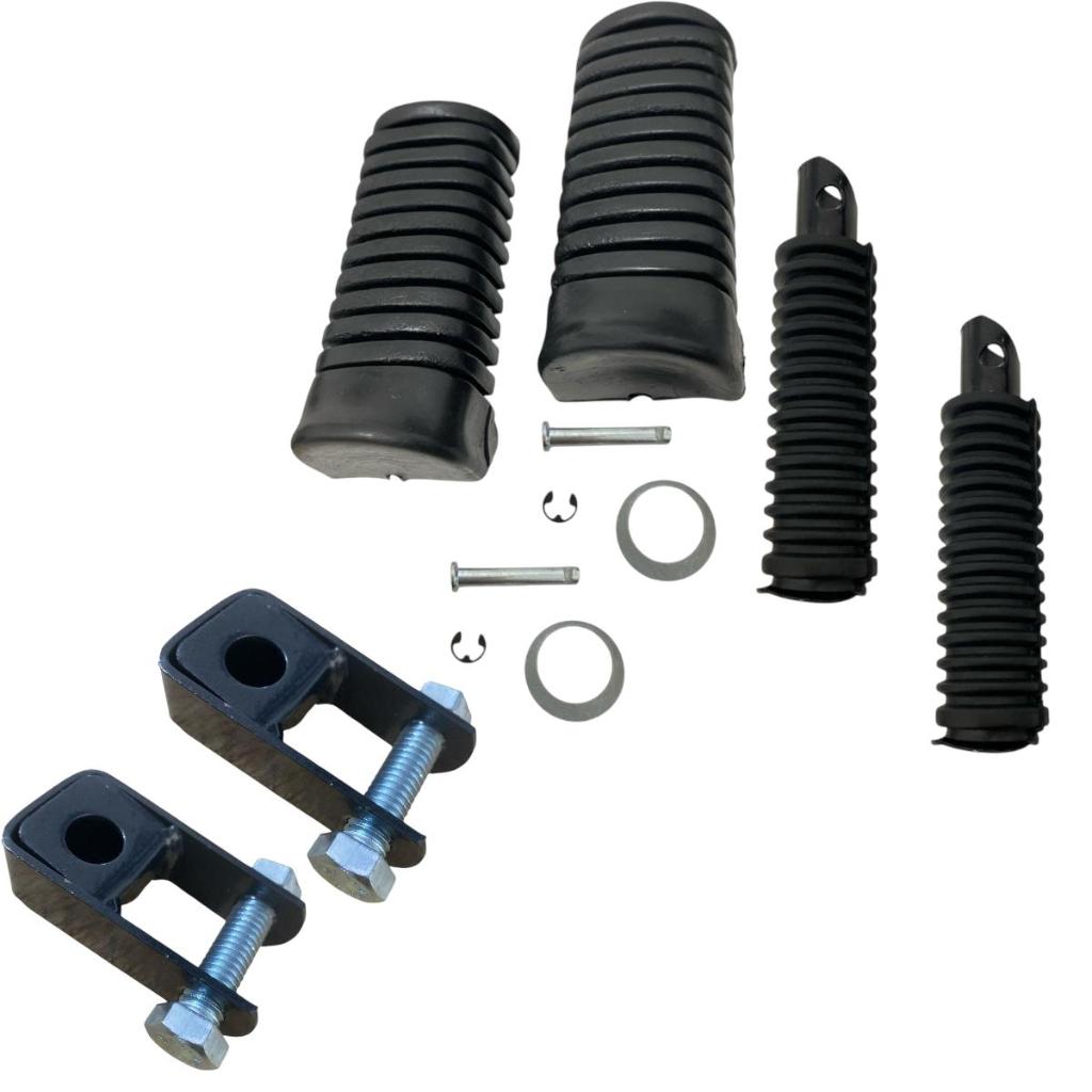 Kit Alongador Pedaleira Borracha Do Estribo Titan Fan 125/150 Todas