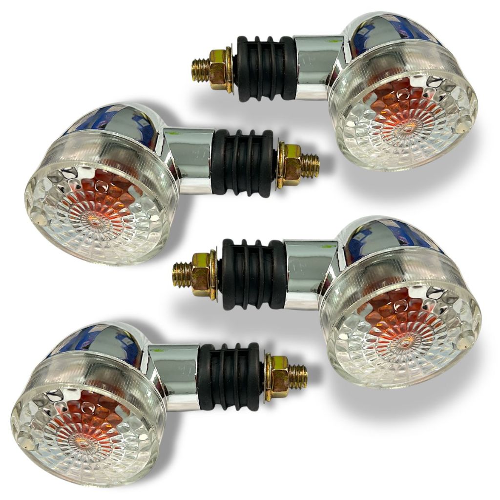 2x Par De Pisca P/Moto Dafra Kansas 150 08 Até 15 Cromado Mod Original