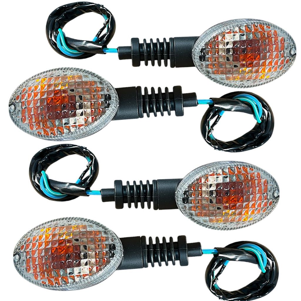 2 Pares Pisca Yamaha Xt 660 Modelo Esportivo Com Lente Cristal DIR-ESQ