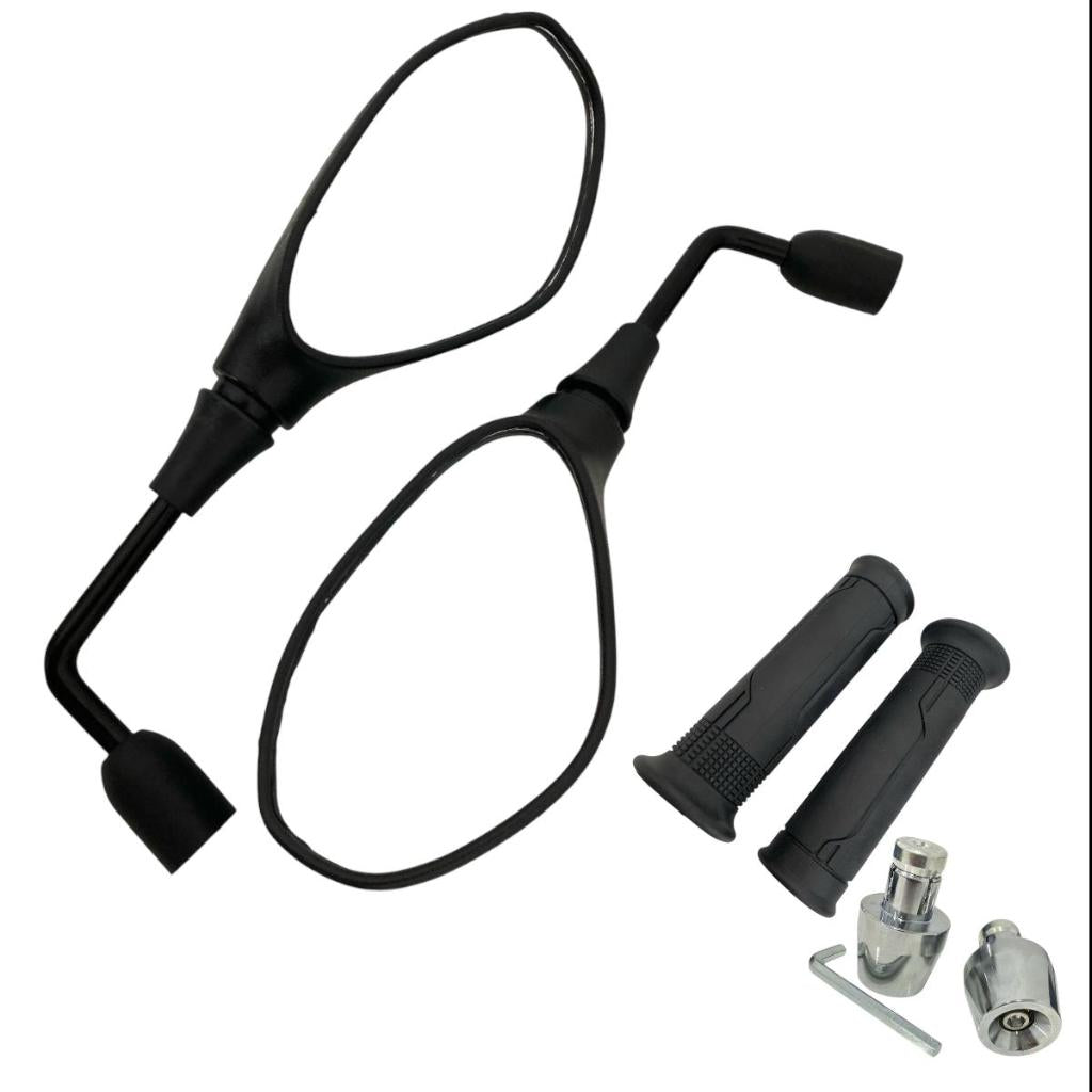 Kit Par Retrovisor Bmw F800 Fixo E Par Manopla Peso Pcx Pesinho