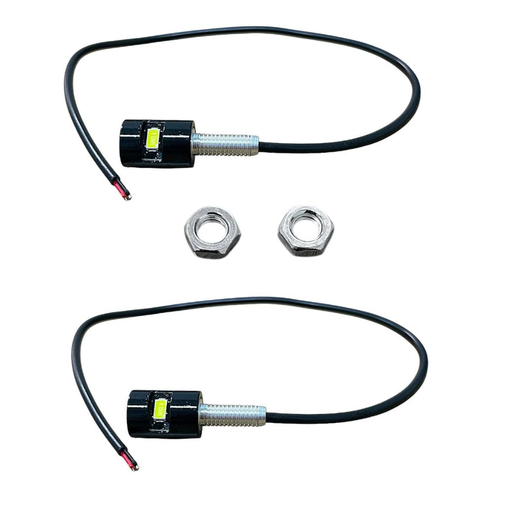 1 Par Parafuso de Led Placa Preto Iluminação Carro Moto Caminhão Universal