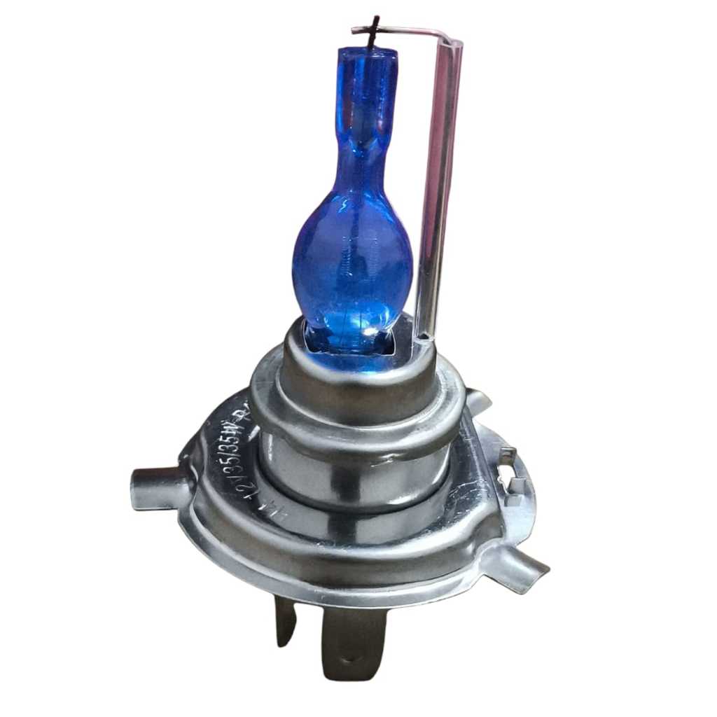 1 Un Lâmpada Para Moto Farol Super Branca - H4 Hir 12v 35/35w P43T Mod Original
