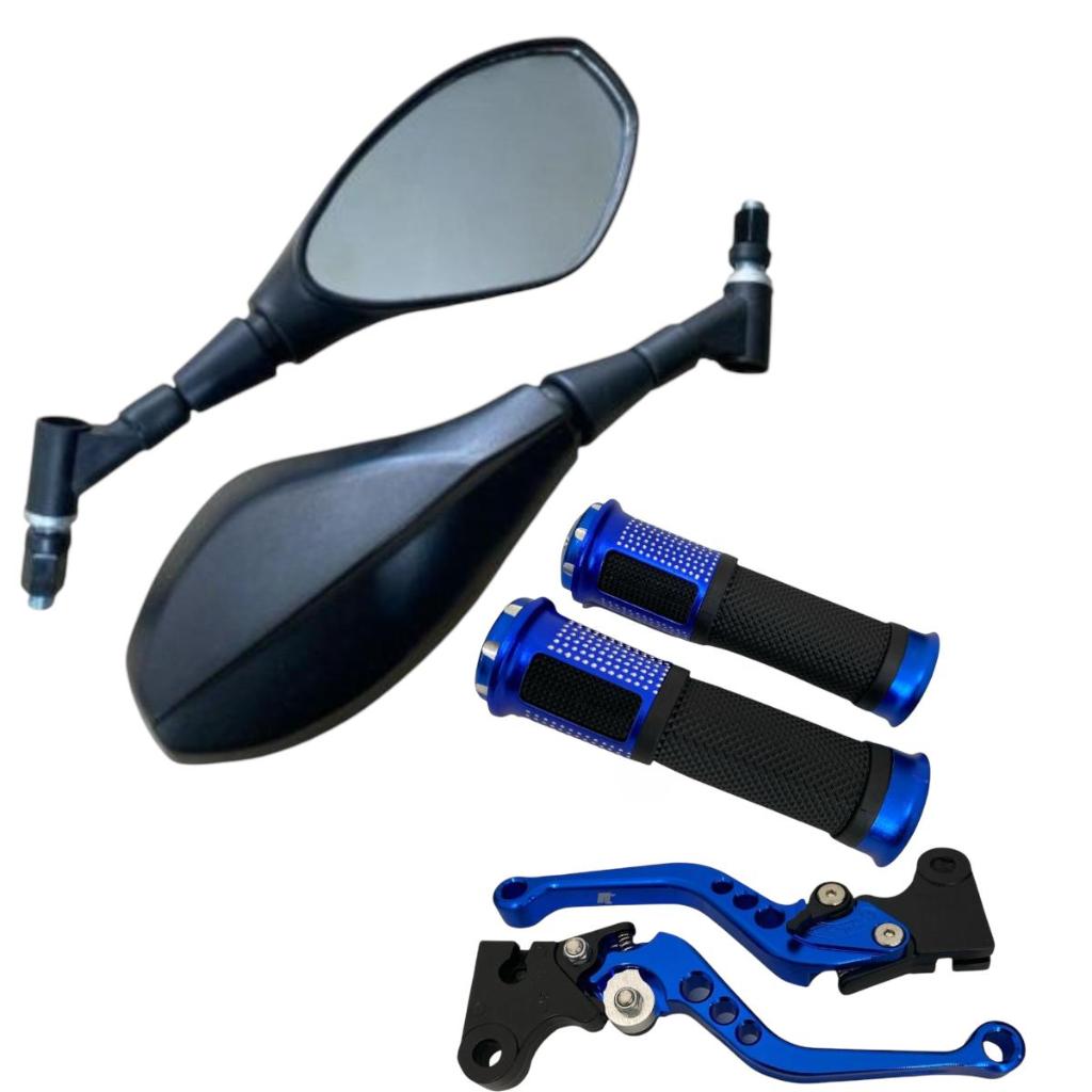 Kit Manete Esportivo + Manopla Cg Titan Fan 125 150 Freio A Lona + Retrovisor Bmw Giro 360º