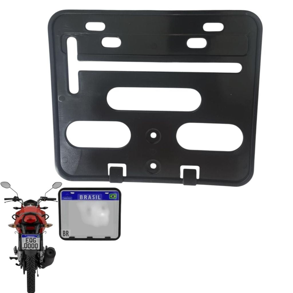 Par De Parafuso Led + Suporte Moldura Placa Moto Mercosul