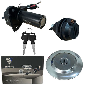 Conjunto De Ignição Travas Yamaha Ybr 125 Factor K/E 2009 Até 2013