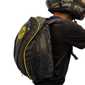 Mochila Esportiva P/Capacete C/Bolso Interno Nylon Moto Motoqueiro