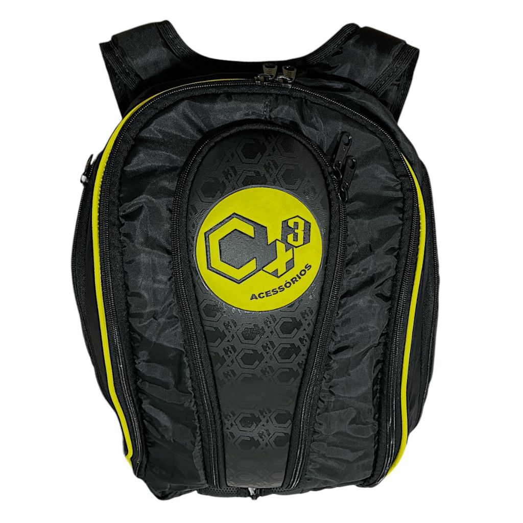 Mochila Esportiva P/Capacete C/Bolso Interno Nylon Moto Motoqueiro