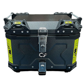 Bauleto Bau Aluminio Titanium C/Forração P/Moto Traseiro Universal