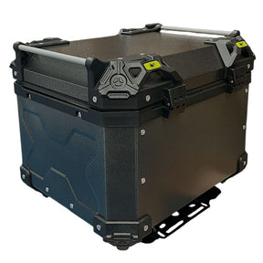 Bauleto Bau Aluminio Titanium C/Forração P/Moto Traseiro Universal