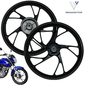 Par De Rodas Pé De Galinha Honda Titan 150 2004 Até 2013 Freio A Disco