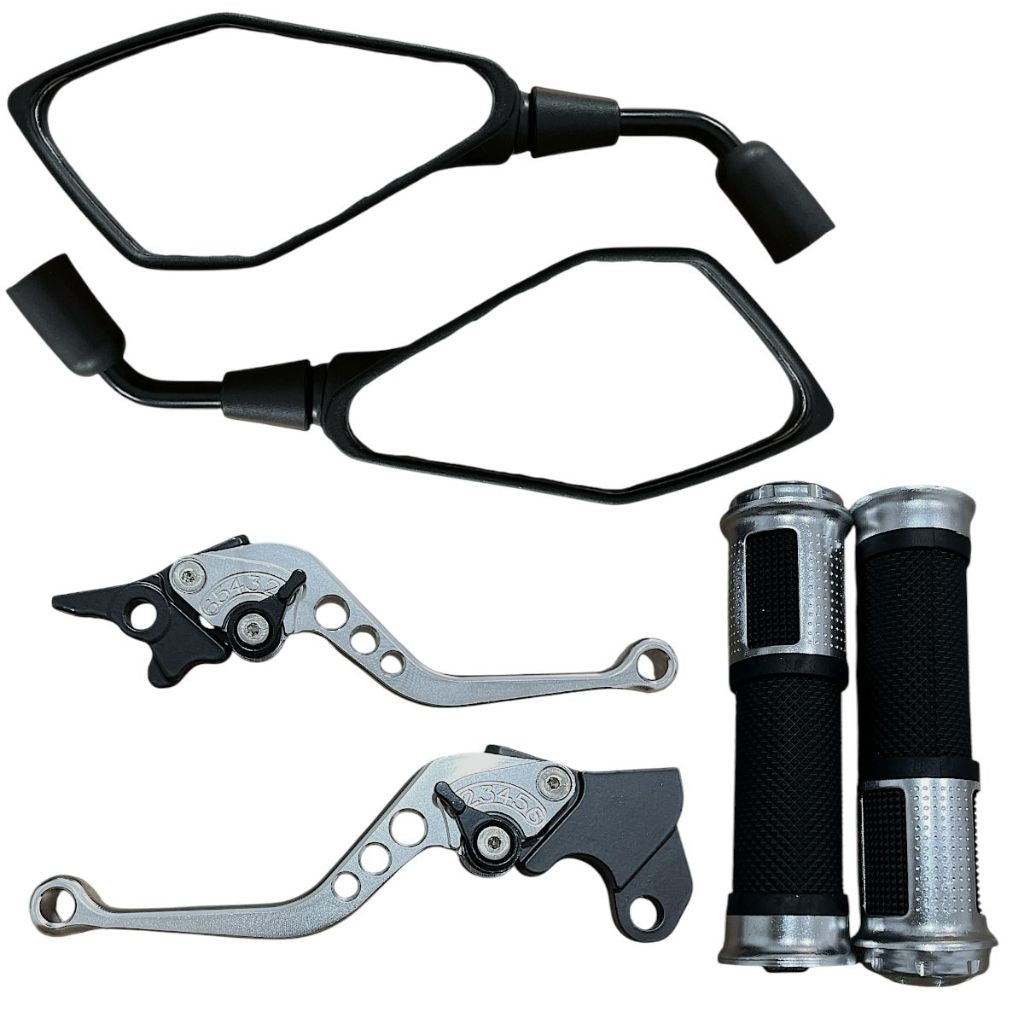 Par De Retrovisor + Manete + Manopla Diamante Xre300 Xr250