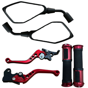 Par De Retrovisor + Manete + Manopla Diamante Xre300 Xr250
