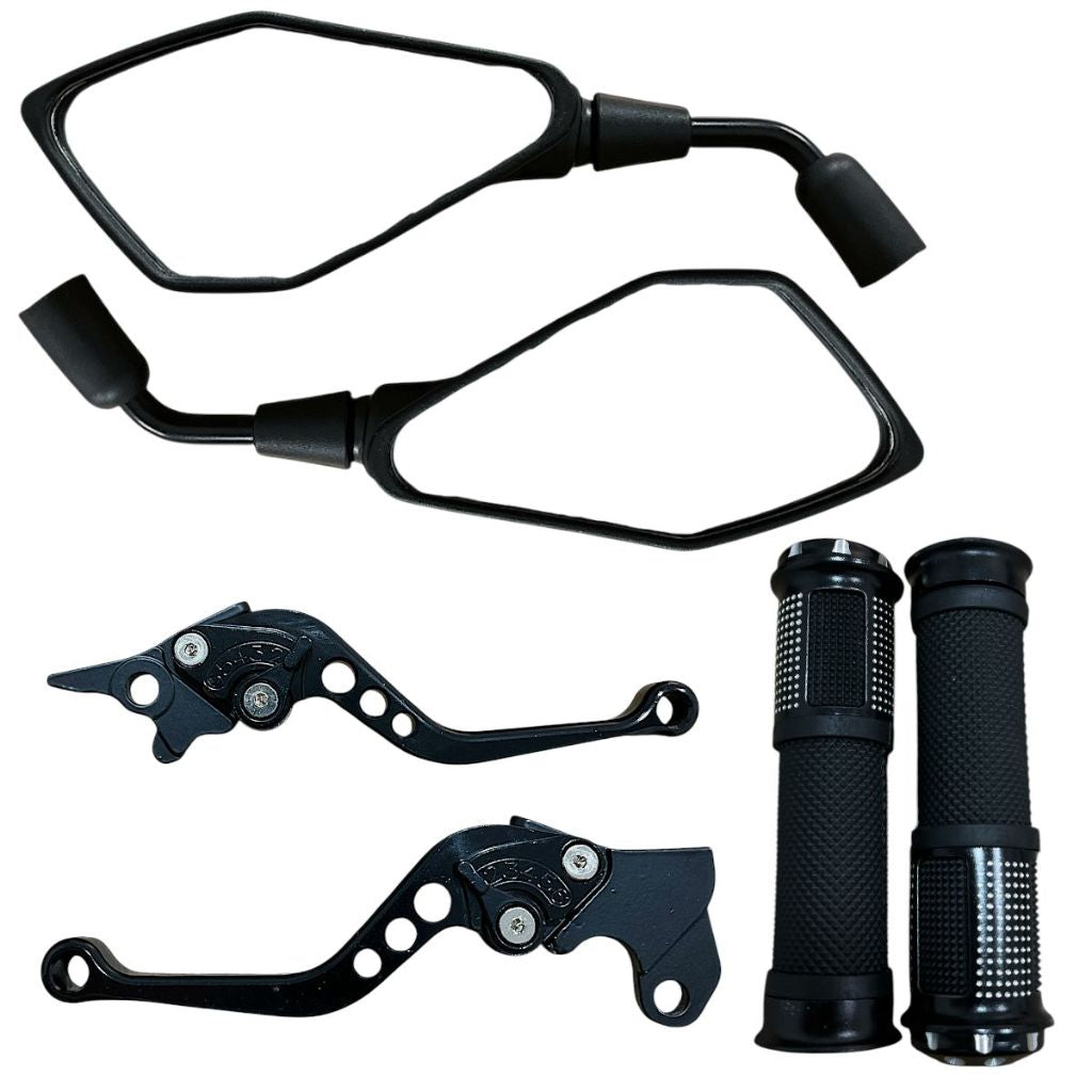 Par De Retrovisor + Manete + Manopla Diamante Xre300 Xr250