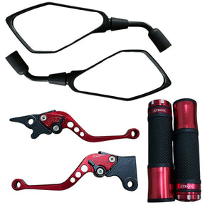 Par De Retrovisor + Manopla Saturno + Manete Honda Cbx 250 Twister Cb 300 Cbx 200