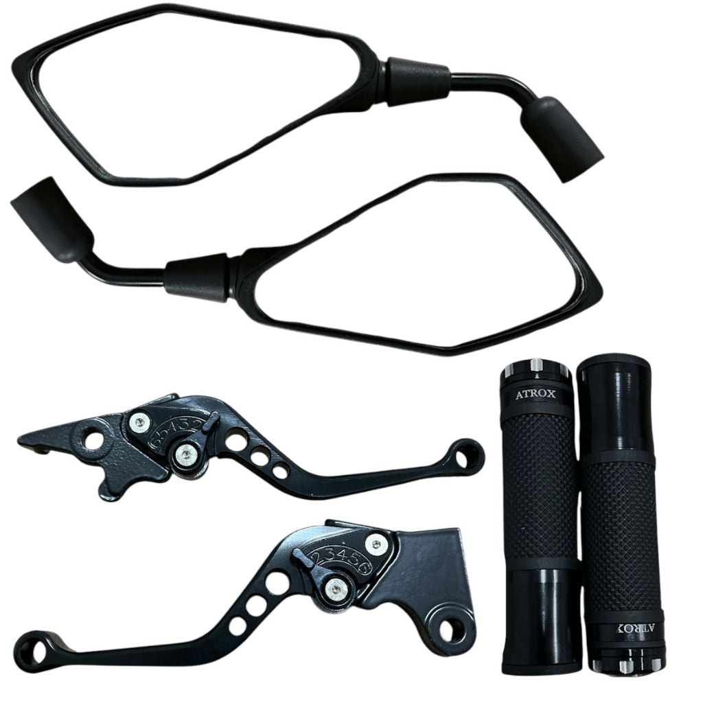 Par De Retrovisor + Manopla Saturno + Manete Honda Cbx 250 Twister Cb 300 Cbx 200