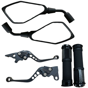Manopla Diamante + Manete + Par Retrovisor Honda Cbx 250 Cb 300