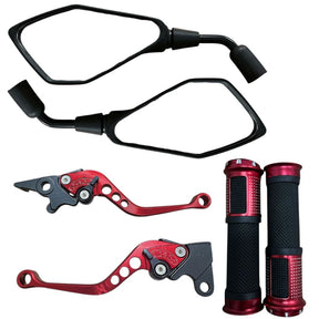 Manopla Diamante + Manete + Par Retrovisor Honda Cbx 250 Cb 300