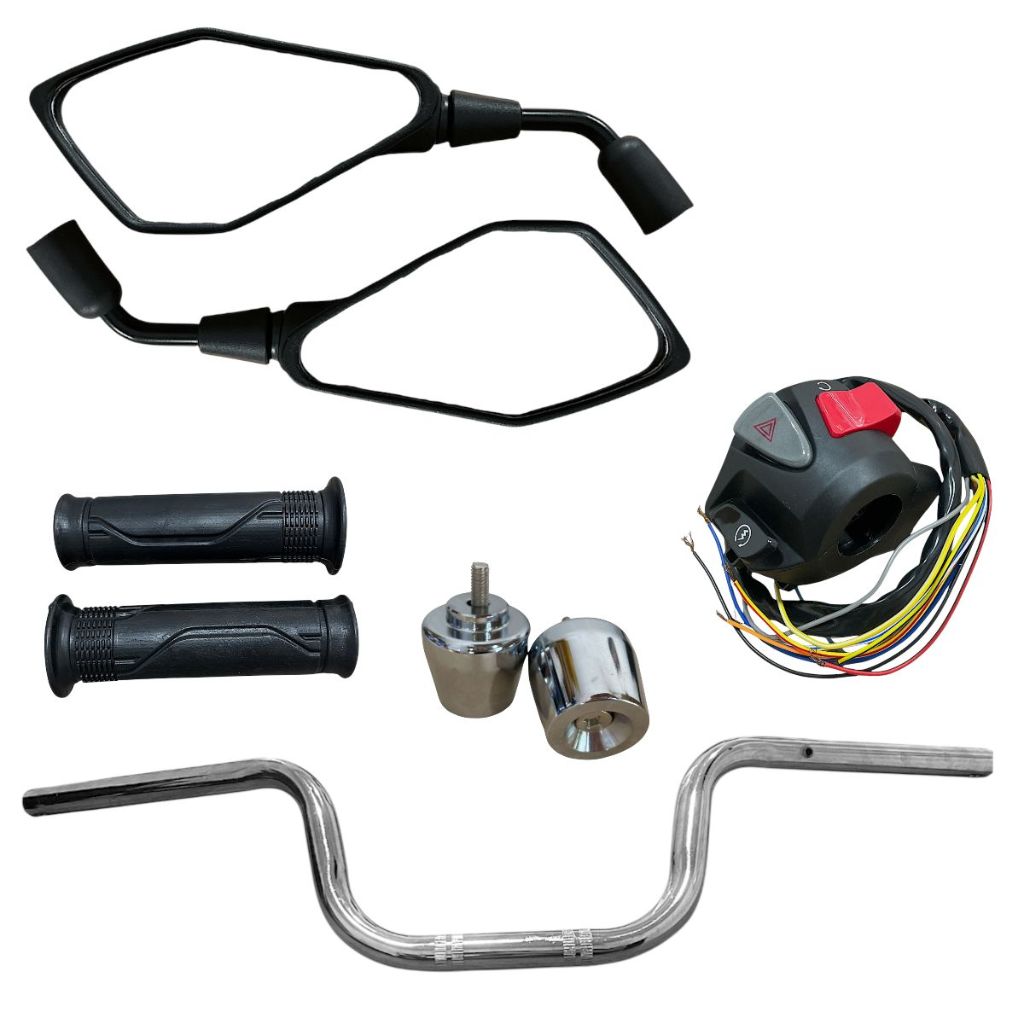 Kit Guidão Retrovisor Interruptor Manopla Honda Xre 300 Cb500 Start 160