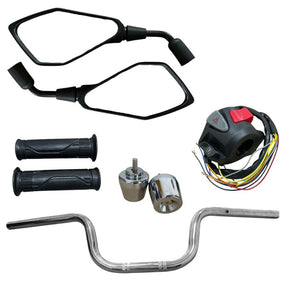 Kit Guidão Retrovisor Interruptor Manopla Honda Xre 300 Cb500 Start 160