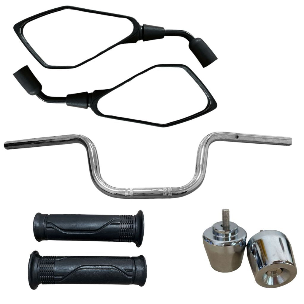 Kit Par Retrovisor Guidão Manopla Peso Guidão Honda Xre 300 Cb500 Fan 160