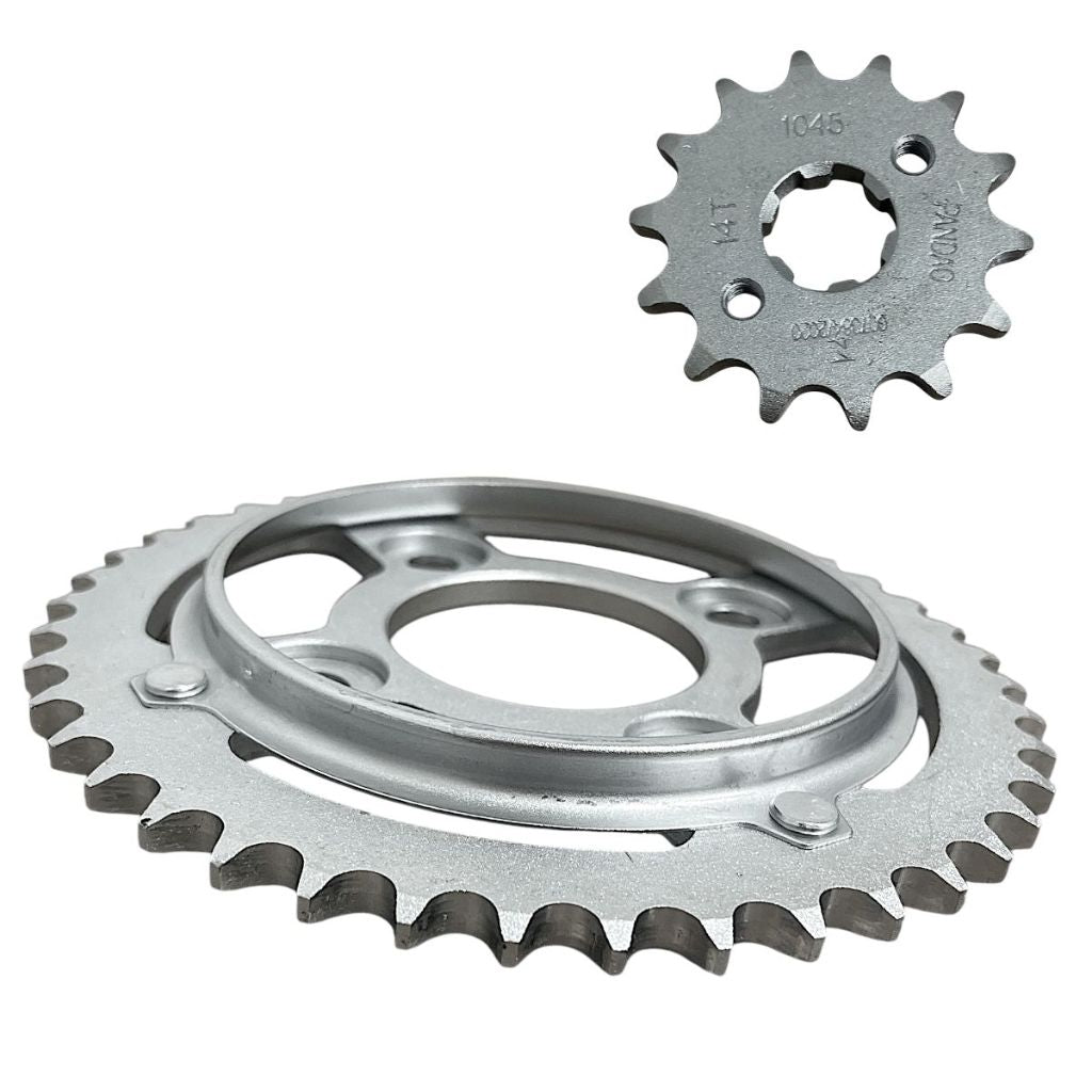 1x Pinhão E Coroa P/Moto Honda Cg 125 Fan 125 Cargo 2009 Até 2018