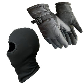 Kit Touca Ninja Algodão + Par De Luva Anti Derrapante Com Forro Preto