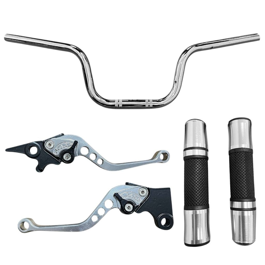 Kit Par Manete + Manopla Júpiter + Guidão Honda Cg 160 Titan Es/Esd Cb 250F Twister