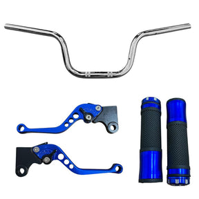 Guidão Cromado + Manete Esportivo + Manopla Honda Cg 125/150 Titan  Freio A Lona