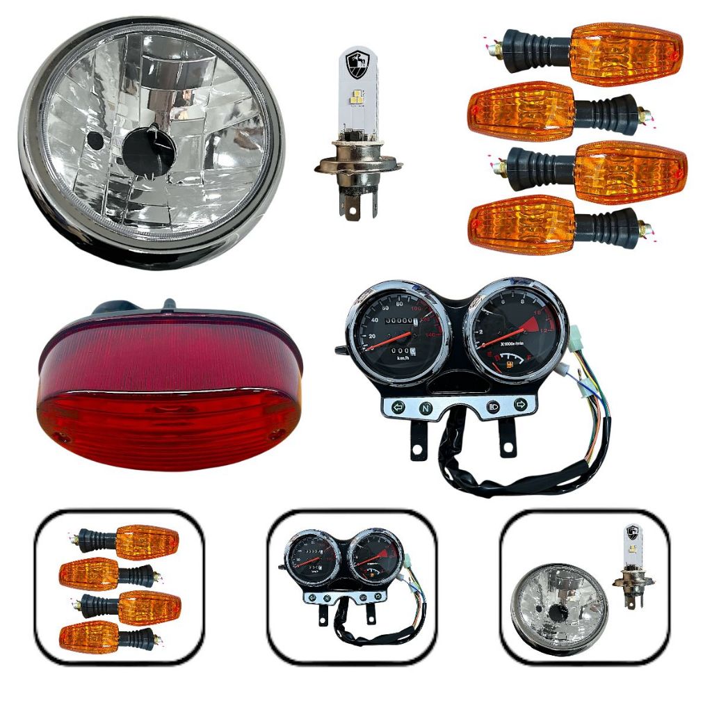 Kit Completo 4 Pisca/Farol/Lanterna/Painel P/Moto Suzuki En 125 Yes Se