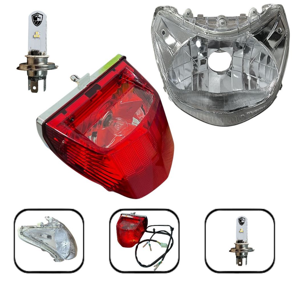 Kit Completo Farol + Lanterna Traseira + Lâmpada Led H4 Honda Pop 110i 2016