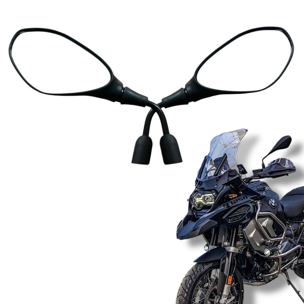 Par Retrovisor Modelo Bmw F800 Xtz 125 Rosca Yamaha C/Haste Curta