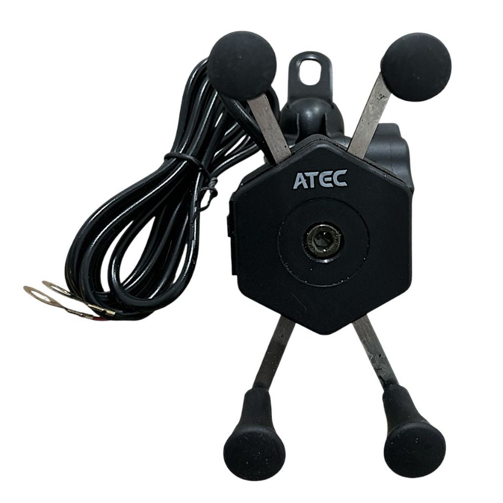 Suporte Celular + Antena Com Carregador USB Fixação Retrovisor