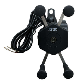 Suporte Celular + Antena Com Carregador USB Fixação Retrovisor