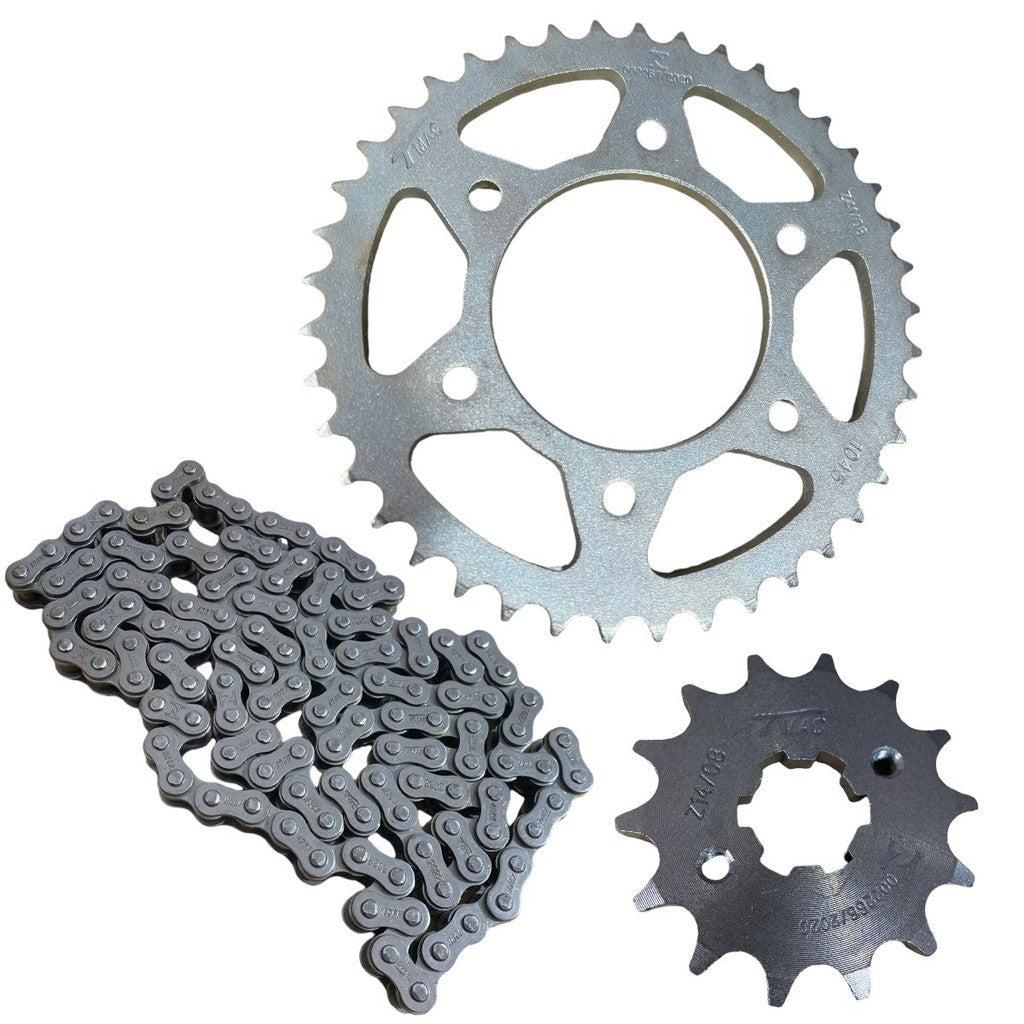 Kit Relação Transmissão Yamaha Fazer 150 Factor 150 2014 Até 2020 Aço 1045