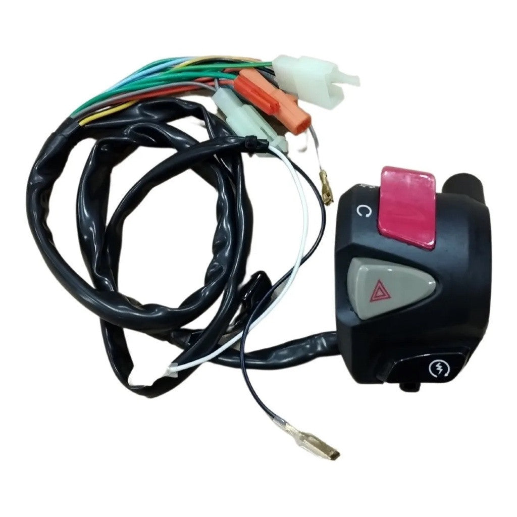 Punho Interruptor Modelo CB500 de Partida Titan 150 /160 Pisca Alerta Com Plug