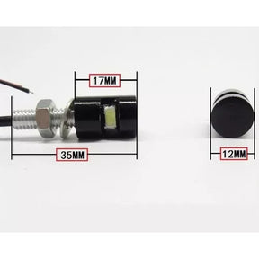 PARAFUSO DE PLACA PRETO COM 1 LED