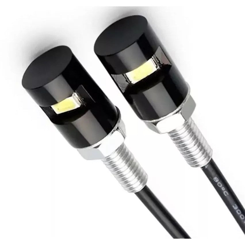 PARAFUSO DE PLACA PRETO COM 1 LED