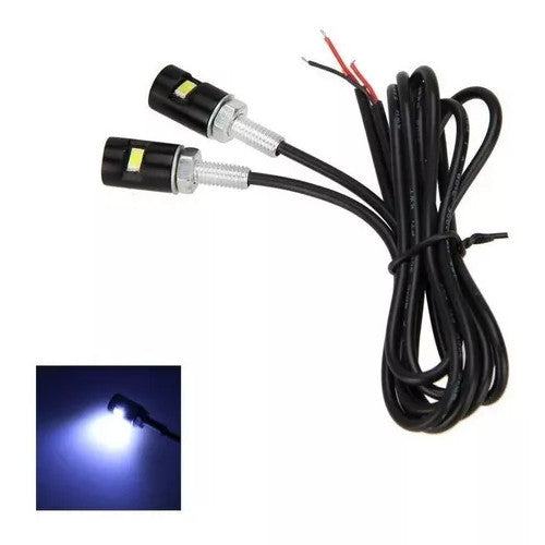 PARAFUSO DE PLACA PRETO COM 1 LED